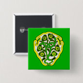 Keltisch symbool vierkante button 5,1 cm (Voorkant /achterkant)