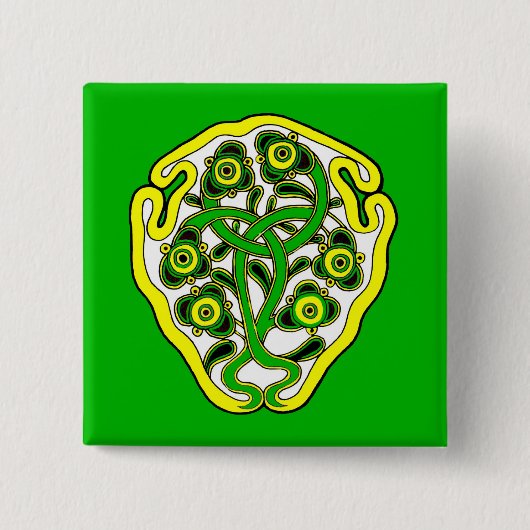 Keltisch symbool vierkante button 5,1 cm (Voorkant)
