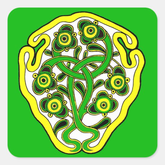 Keltisch symbool vierkante sticker (Voorkant)