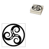 Keltisch symbool voor water, aarde en vuur rubberstempel (Gestempeld)