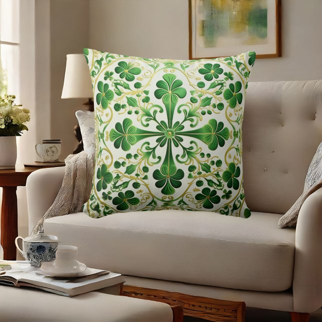 Keltisch teken Iers-thema Kussen (Celtic Sign Irish-themed Throw Pillow)