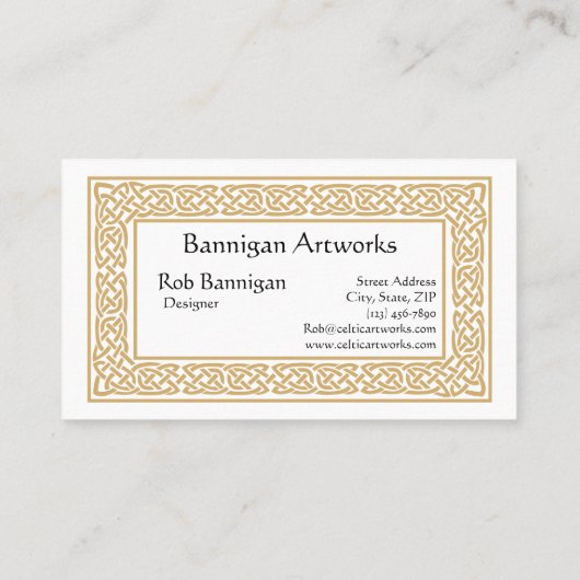 Keltisch Visitekaartje (Achterkant)