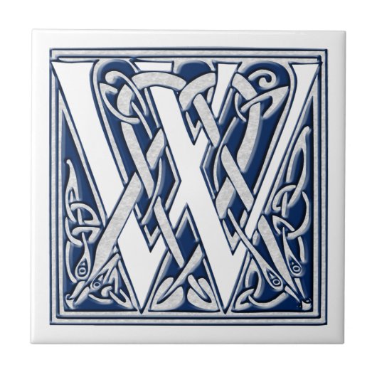 Keltisch W-monogram Tegeltje (Voorkant)