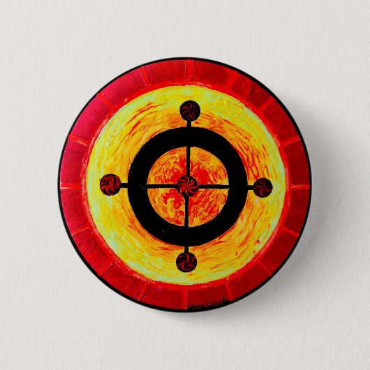Keltisch zonnesymbool ronde button 5,7 cm (Voorkant)