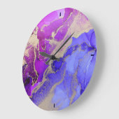 Keltische Abstracte goudink Paars Grote Klok (Hoek)