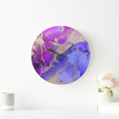 Keltische Abstracte goudink Paars Grote Klok (Huis)