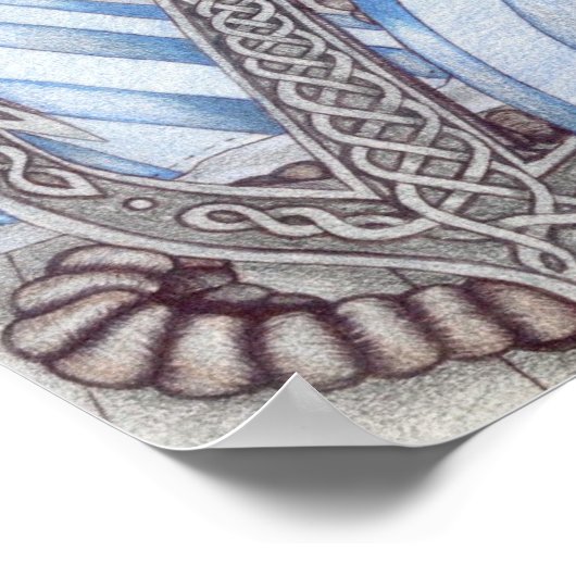 Keltische ankerkleur Nautisch Poster (Hoek)