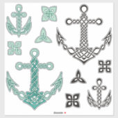 Keltische Ankers Sticker Set (Vel)