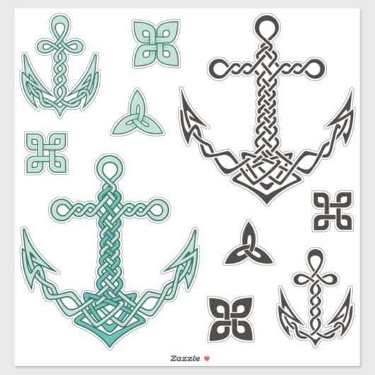Keltische Ankers Sticker Set (Vel)