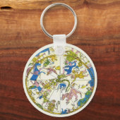 Keltische, Antiek Stars Kaart voor sterren Sleutelhanger (Voorkant)