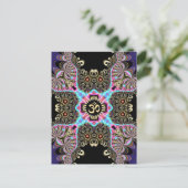 Keltische Arabesque Fusion Gold OM Art Briefkaart (Staand voorkant)