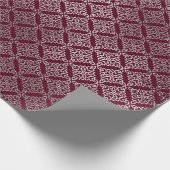 Keltische Arabesque Marokkaanse Maroon Bourgondië  Cadeaupapier (Hoek)