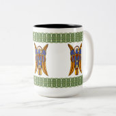 Keltische arend tweekleurige koffiemok (Voorkant rechts)