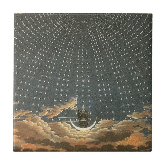  Keltische astronomie, koningin van de nacht Tegeltje (Voorkant)