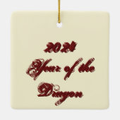 Keltische beige draak keramisch ornament (Achterkant)