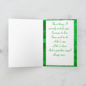 Keltische beschermengel in Glas in lood Feestdagen Kaart (Binnen)