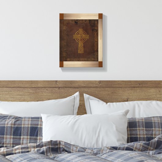 Keltische Bijbel Replica op Canvas (Insitu (Slaapkamer))