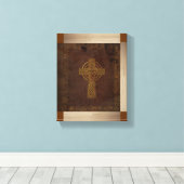  Keltische Bijbel Replica op Canvas Afdruk (Insitu (Houten vloer))