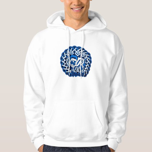 Keltische blauwe Buffels/Bizon, Hoodie (Voorkant)