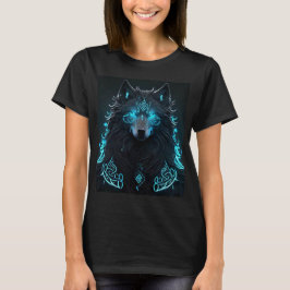 Keltische blauwe wolf t-shirt