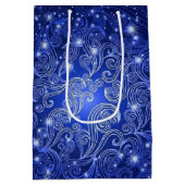 Keltische Blauwe Zwemelen & Stars Gift Bag Medium Cadeauzakje (Achterkant)