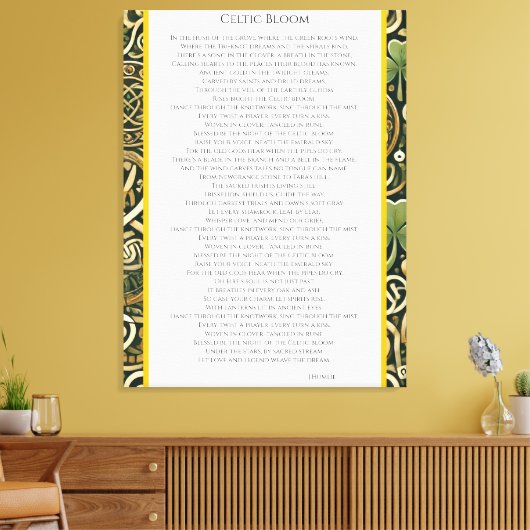 Keltische bloei canvas afdruk (Insitu (Woonkamer))