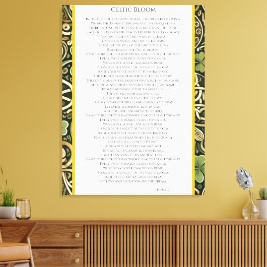 Keltische bloei canvas afdruk (Insitu (Woonkamer))