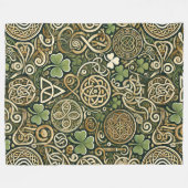 Keltische Bloei Fleece Deken (Voorkant (Horizontaal))