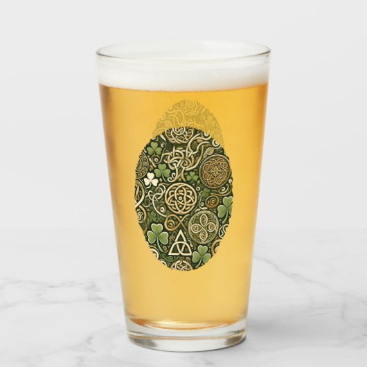 Keltische bloei glas (Voorkant gevuld)