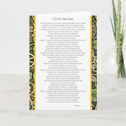 Keltische bloei kaart (Voorkant)