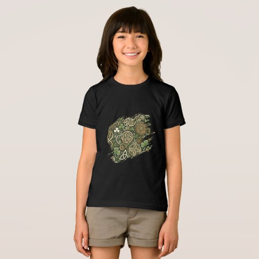 Keltische bloei Tri-Blend shirt (Voorkant volledig)