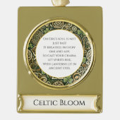 Keltische bloei verguld banner ornament (Voorkant)