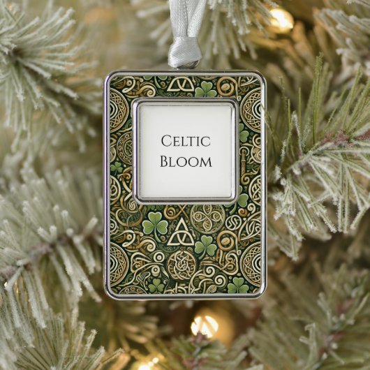 Keltische bloei verzilverd omlijst ornament (Boom)