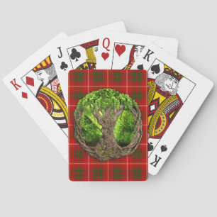 Keltische boom van het leven en clans Bruce Tartan Speelkaarten