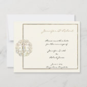 Keltische boom van het leven goud Save the Date (Voorkant)