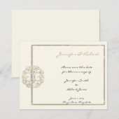 Keltische boom van het leven goud Save the Date (Voorkant / Achterkant)