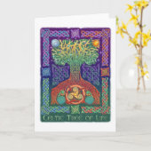 Keltische boom van het leven kaart (Gele Bloem)