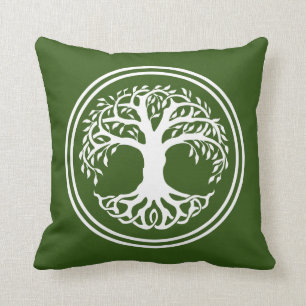 Keltische boom van het leven knot kussen