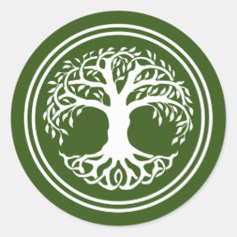 Keltische boom van het leven knot ronde sticker