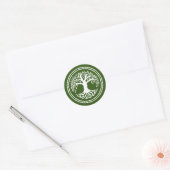 Keltische boom van het leven knot ronde sticker (Envelop)