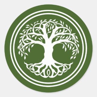 Keltische boom van het leven knot ronde sticker