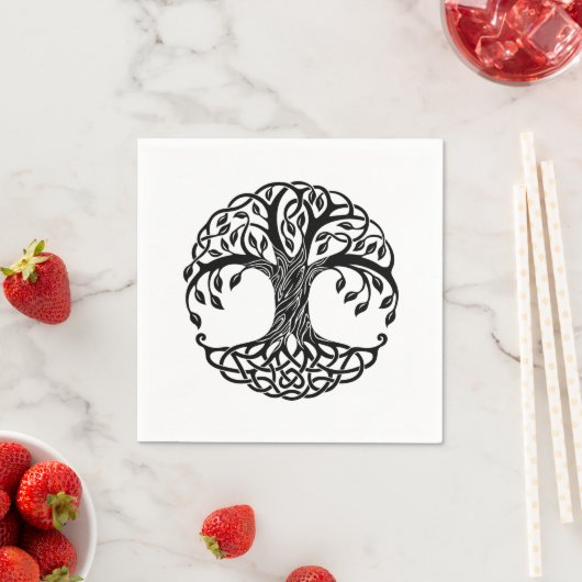 Keltische boom van het leven servet (Insitu)