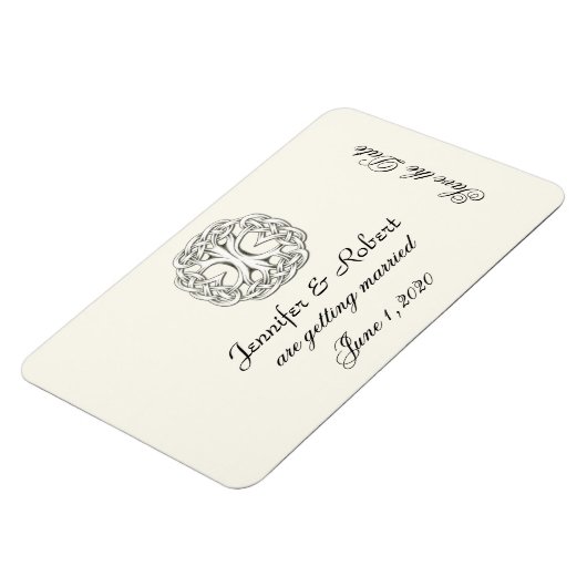 Keltische Boom van het Leven sparen de Datum Magneet (Linkerzijde)