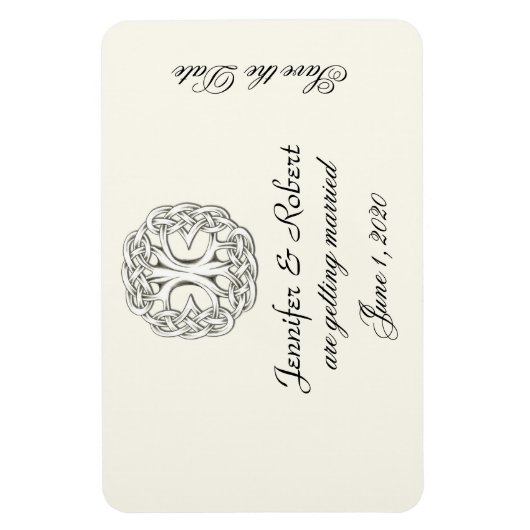 Keltische Boom van het Leven sparen de Datum Magneet (Verticaal)