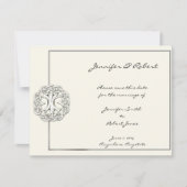 Keltische Boom van het Leven sparen de Datum Save The Date (Voorkant)