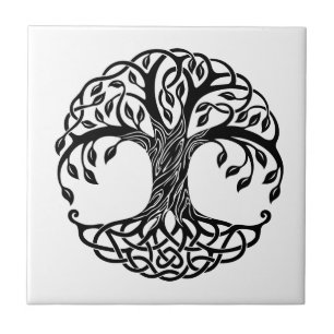 Keltische boom van het leven tegeltje