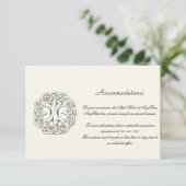 Keltische boom van het Levenslang Invoegsel Informatiekaartje (Staand voorkant)