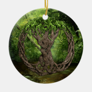 Keltische boom van leven keramisch ornament