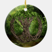 Keltische boom van leven keramisch ornament (Achterkant)