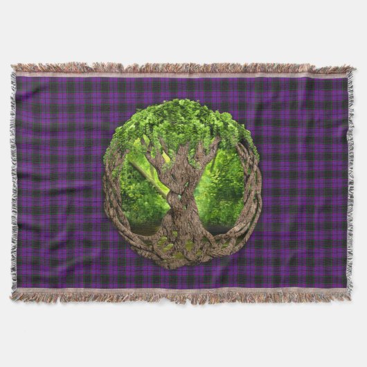 Keltische boom van Life Clan Laird Tartan Deken (Voorkant)
